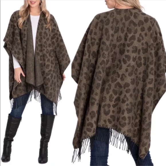 WOOLRICH Animal Print Blanket Shawl SZ-One Size - Picture 7 of 7